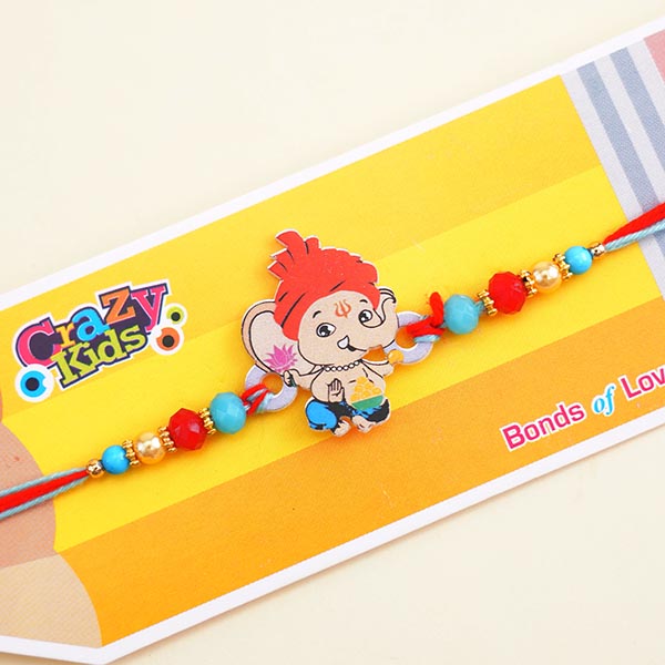 Ganesha Rakhi for Kids with Chocolates