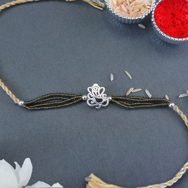 Ganesha Silver Rakhi
