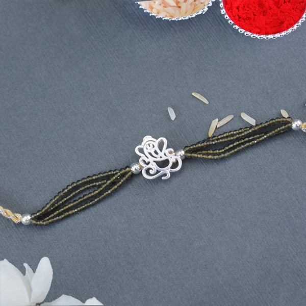 Ganesha Silver Rakhi