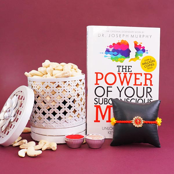 Ganesha Rakhi with Dry Fruit N Book