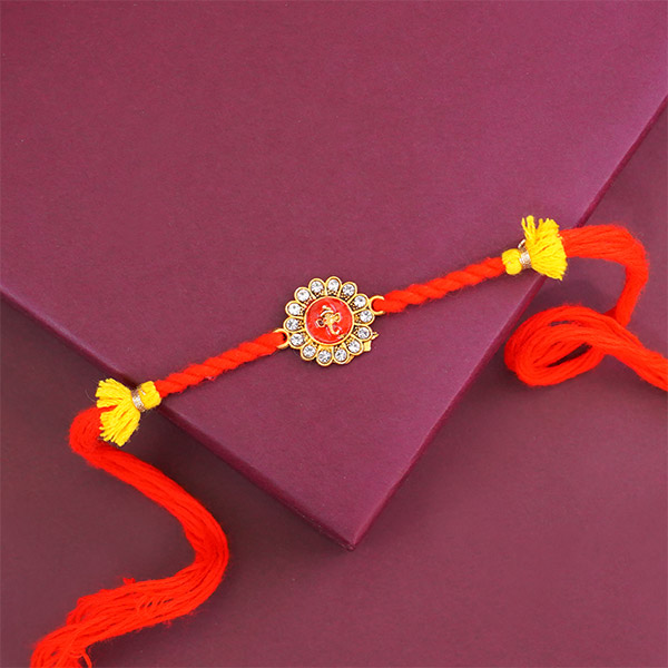 Ganesha Rakhi with Dry Fruit N Book