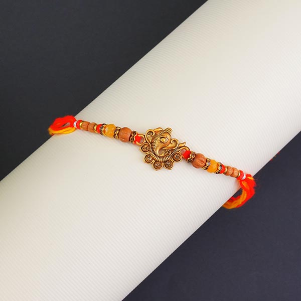 Set of 2 Golden Rakhi for Brothers