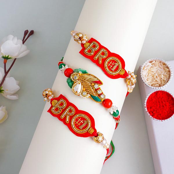 Set of Three Bro Designer Rakhi