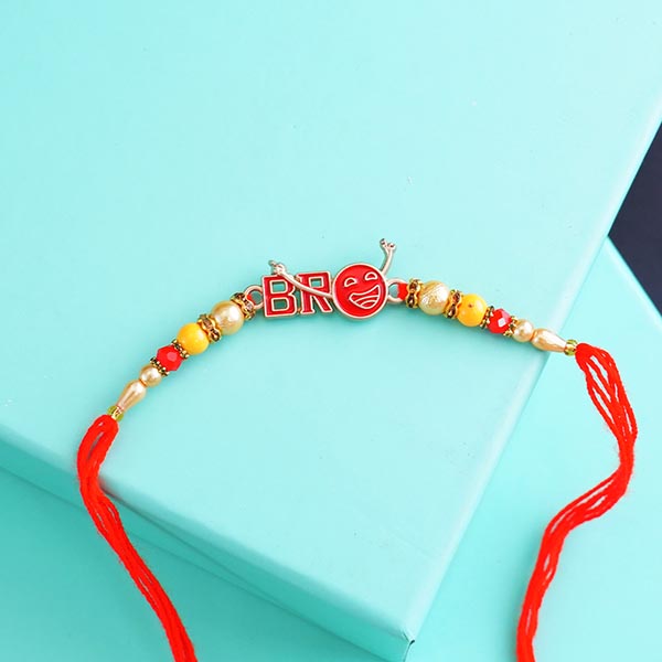 One Bro Rakhi N Two Pearl Rakhi Set