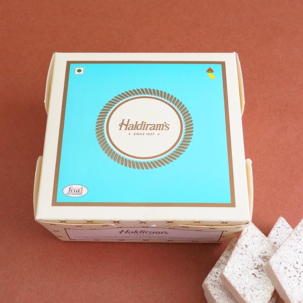 Meenakari Rakhi with Kaju Katli Gift Hamper
