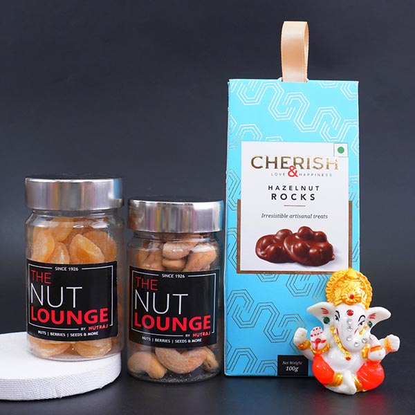 Bhaiya Bhabhi Rakhi with Ganesha Idol Gift Pack