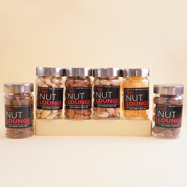 Set of Four Rakhis with Dry Fruits Gift Hamper