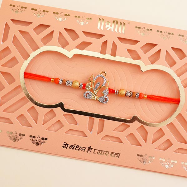 Two AD Rakhis with Sweets Gift Hamper