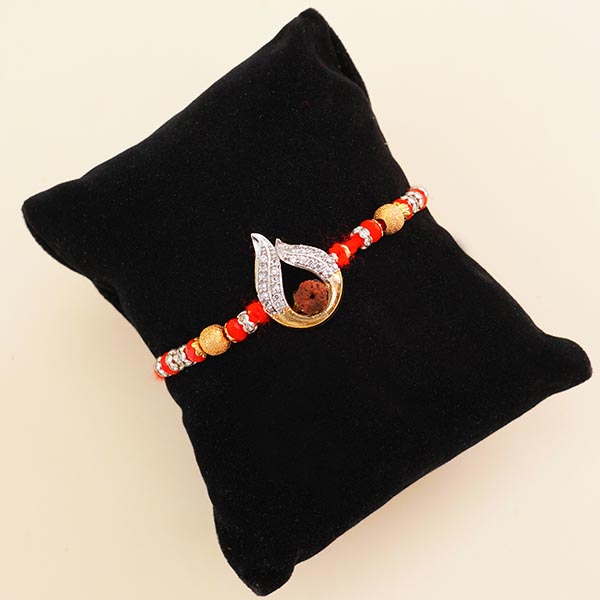 Two AD Rakhis with Sweets Gift Hamper
