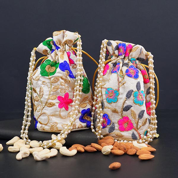 Two Blue Rakhis with Dry Fruits Gift Pack