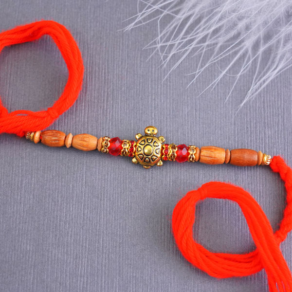 Golden Tortoise Rakhi for Brother