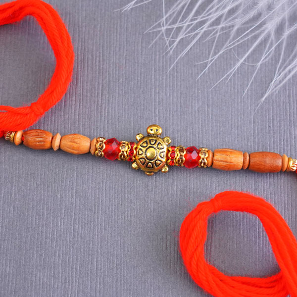 Golden Tortoise Rakhi for Brother