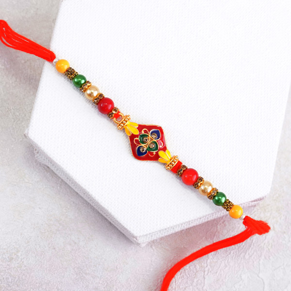 Colorful Meenakari unique Rakhi for bro