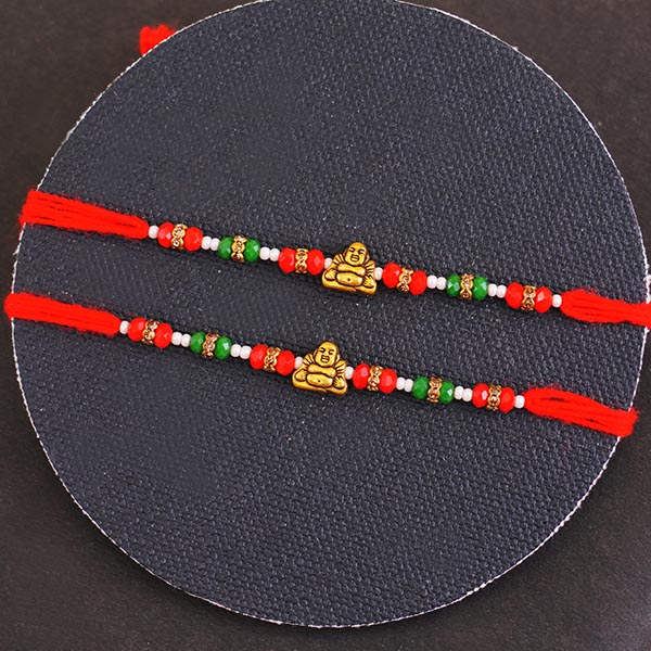 2 Buddha Rakhi Set