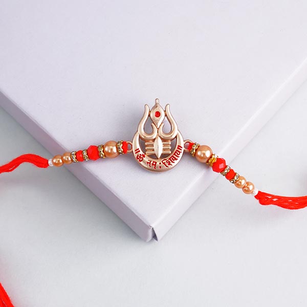 One Mahadev Rakhi N Two Pearl Rakhi