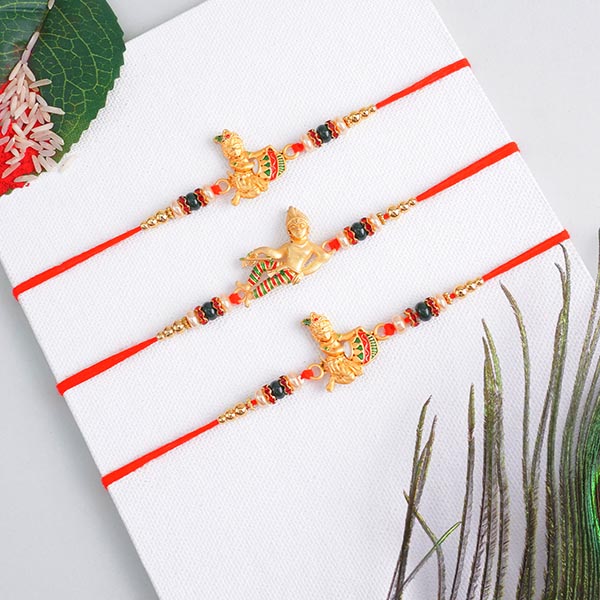 Set of 3 Laddu Gopal Rakhis