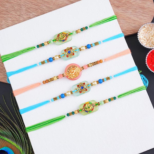 Set of 5 Attractive Rakhis