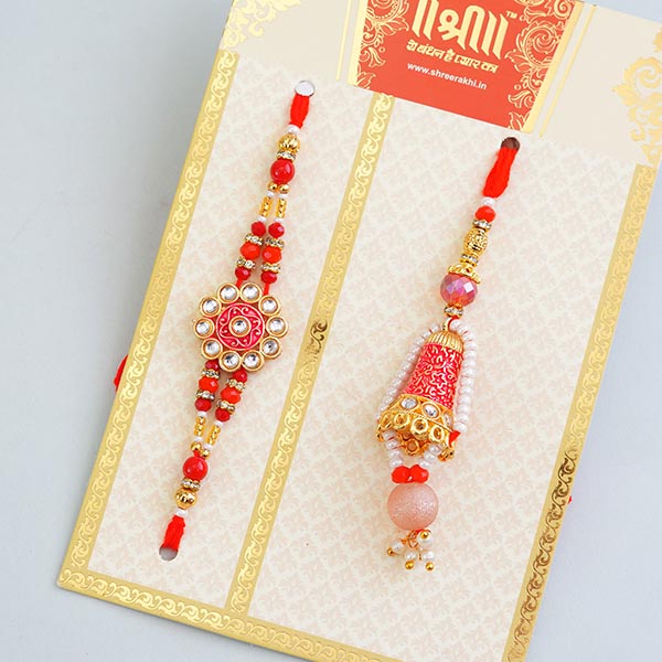 Pretty Bhaiya Bhabhi Rakhi Set