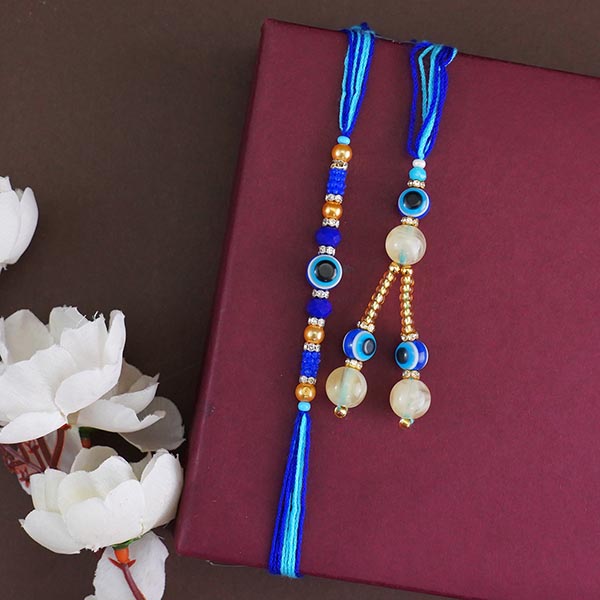 Evil Eye Bhaiya Bhabhi Rakhi with Chocolates
