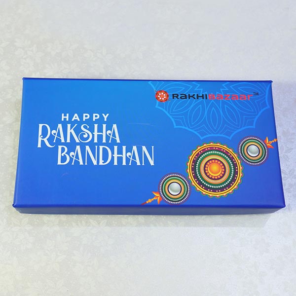 Beaded Rudraksha Rakhi with Chocolates