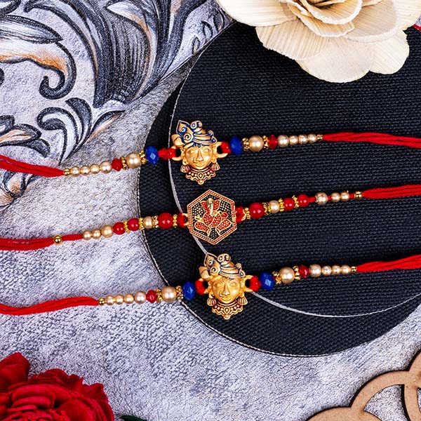 Devotional Rakhi Set of Three for Brothers