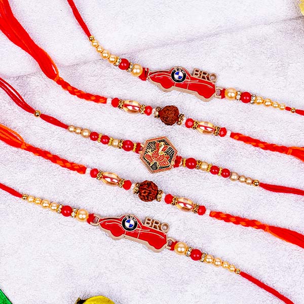 3 Devotional Rakhi and 2 Kids Rakhi