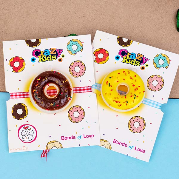 Set of Foodie Rakhi with Antique Rakhis