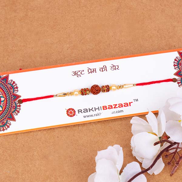 Designer Rakhi with Quote Cushion and Personalized Photo Mug