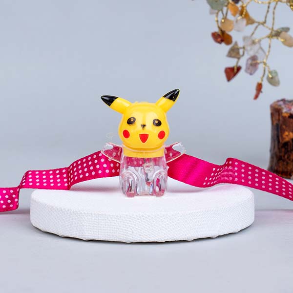 Doll Rakhi N Pikachu Rakhi with Light Effect Combo