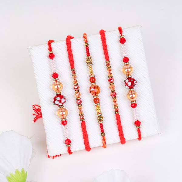 5 Rakhi Set with Doms Art Kit Gift Hamper