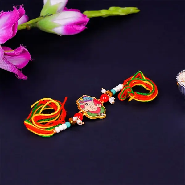 Multicolored Ganesha Rakhi for Kids Saudi Arabia