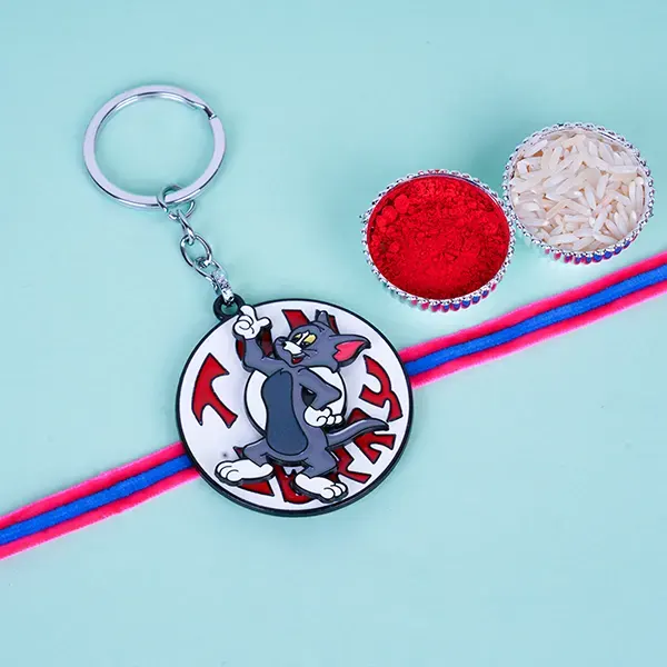 Tom and Jerry Key Chain Rakhi for Kids Saudi Arabia