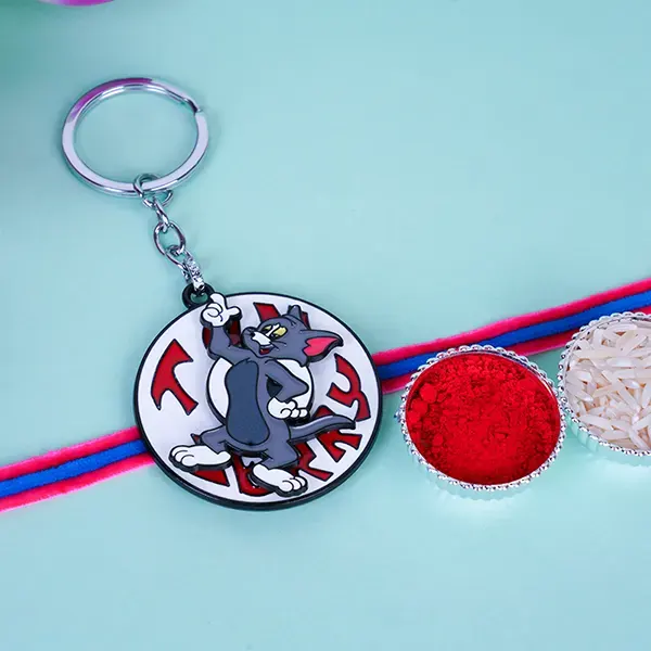 Tom and Jerry Key Chain Rakhi for Kids Saudi Arabia