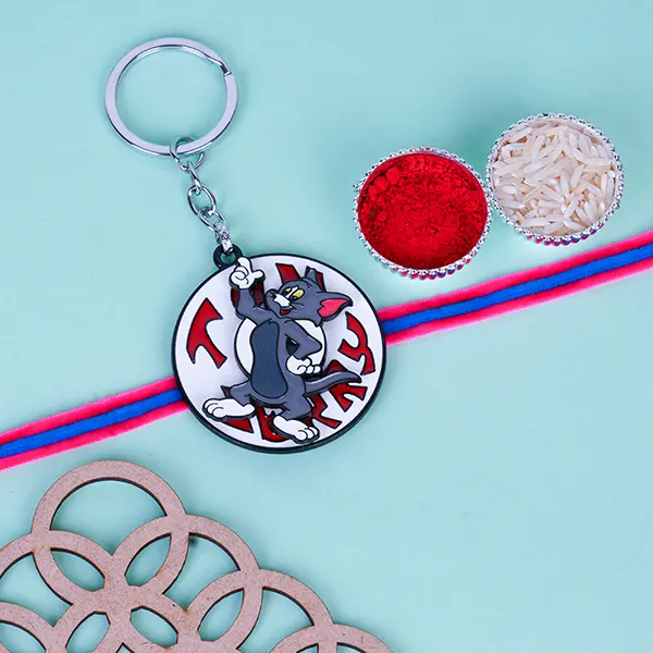 Tom and Jerry Key Chain Rakhi for Kids