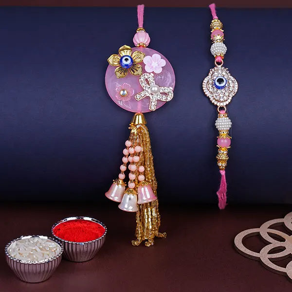 Stylish Evil Eye Bhaiya Bhabhi Rakhi