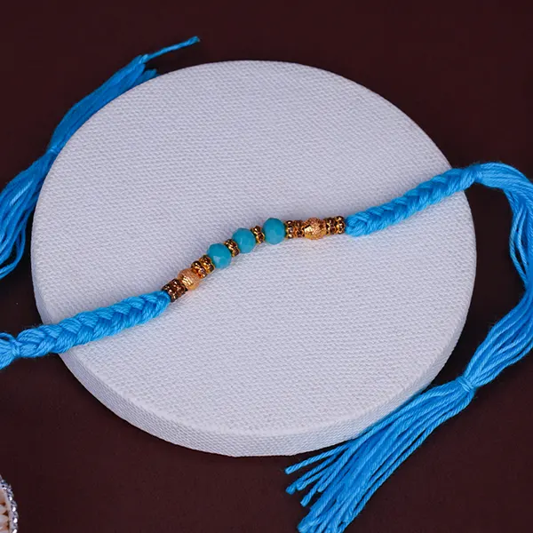 Royal Blue and Golden Designer Rakhi