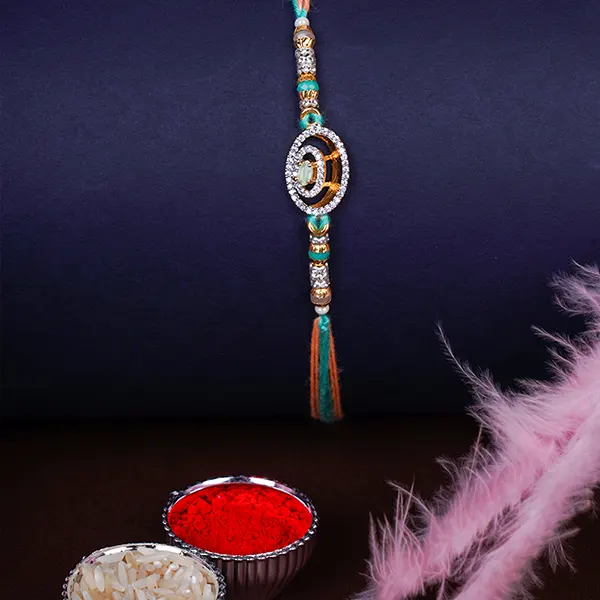 Colourful Gem Rakhi for Brother