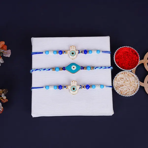 Set of 3 Evil Eye Rakhi