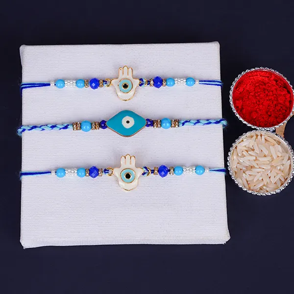 Set of 3 Evil Eye Rakhi