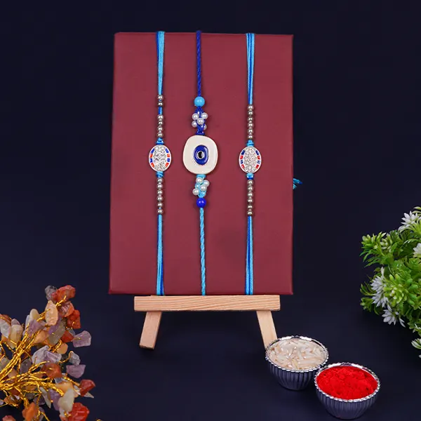 Set of 3 Protective Evil Eye Rakhi