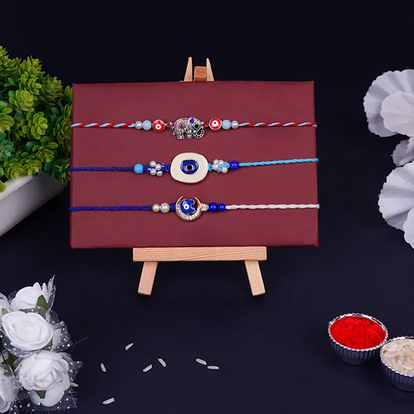 Set of 3 Ultimate Evil Eye Rakhi for Brothers