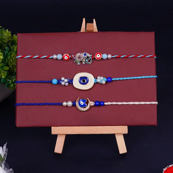 Set of 3 Ultimate Evil Eye Rakhi for Brothers