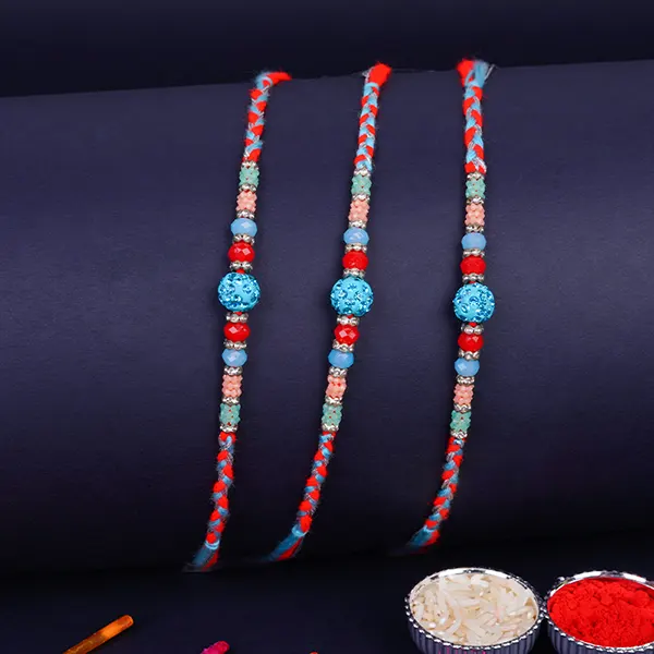 Set of 3 Vibrant Rakhi