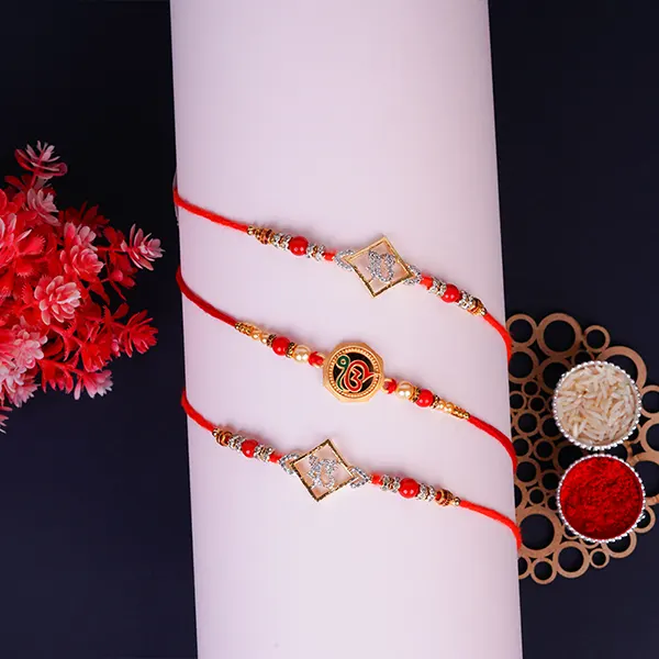 Set of 3 Spiritual Ek Onkar Rakhi