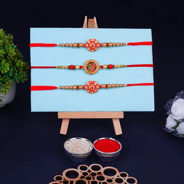 Set of 3 Divine Harmony Ek Onkar Rakhi