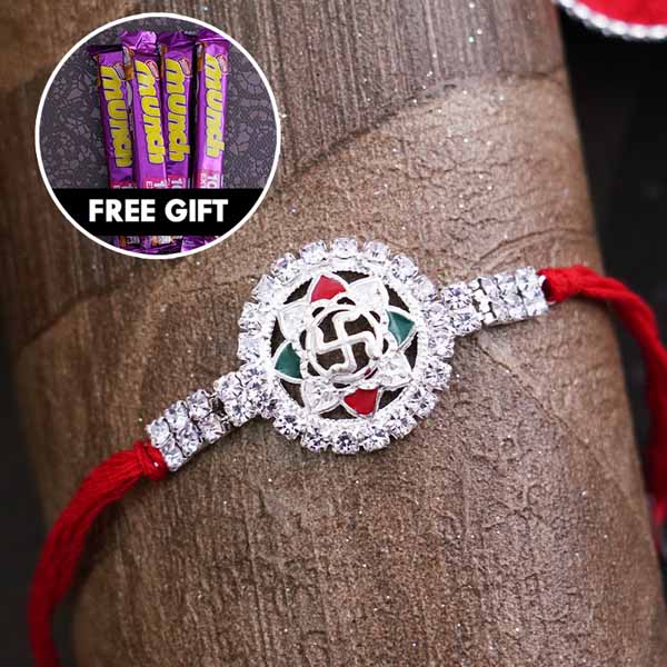 Silver Swastik with 4 Munch