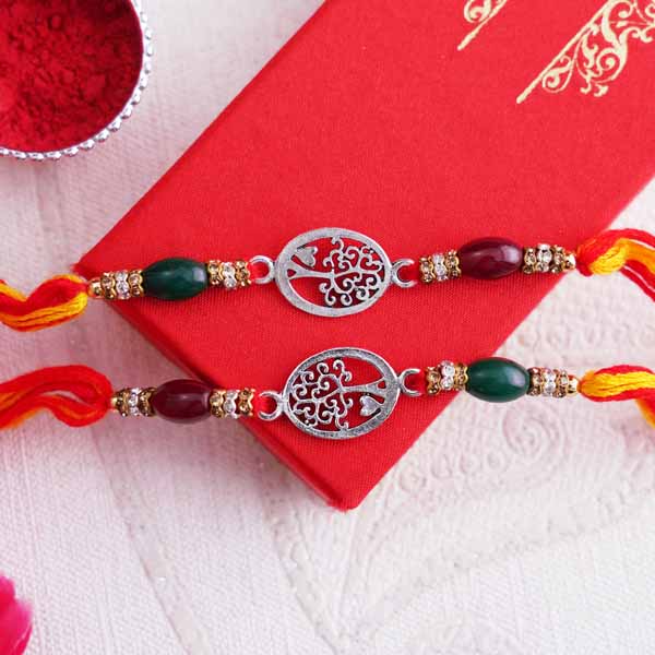 2 Tree Rakhi with 4 Munch