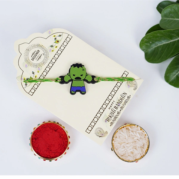 Hulk Rakhi with Cuppa Noodles and Tic Tac Game