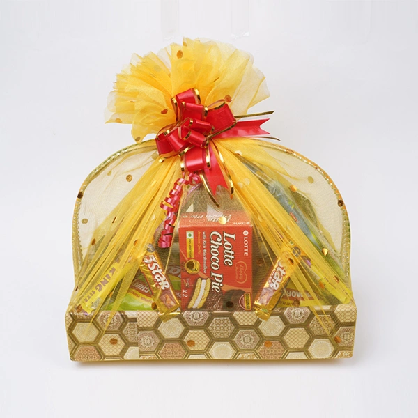 Bhai-Bhabhi Rakhi with Gift Basket Hamper
