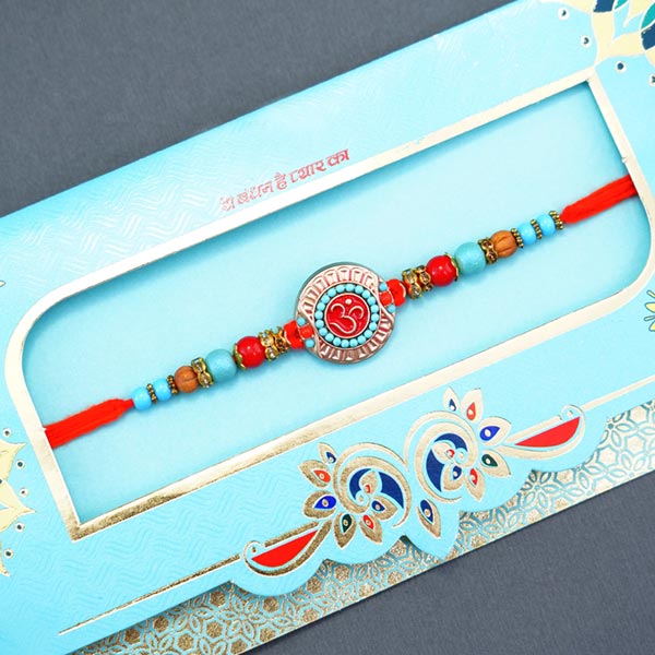 Beaded Om Designer Rakhi